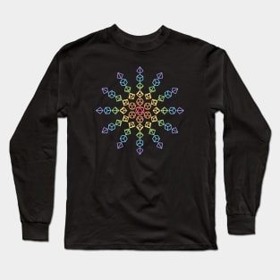 Sun Rainbow Polyhedral Dice Long Sleeve T-Shirt